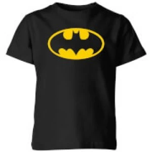 image of Justice League Batman Logo Kids T-Shirt Black