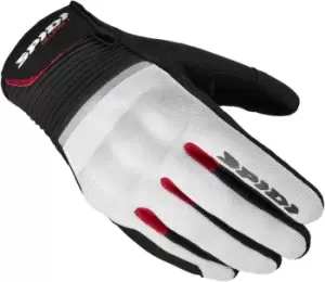 Image of Spidi Flash Motorcycle Gloves, black-white, Size 2XL, black-white, Size 2XL
