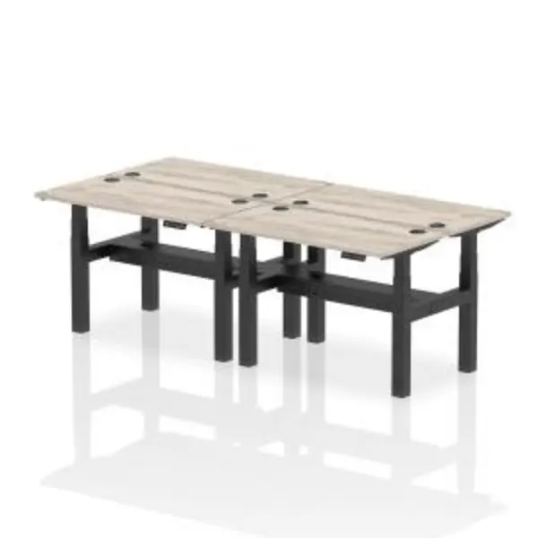 Image of Air Back-to-Back 1200 x 600mm Height Adjustable 4 Person Bench Desk DYNHA01572