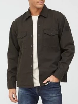 Image of Hugo Boss Lovel 4 Overshirt Open Green Size S Men