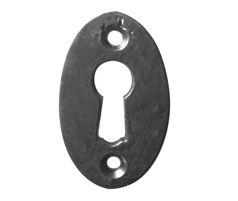 image of LocksOnline Black Antique Oval Escutcheon