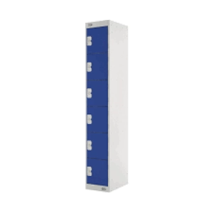 image of Six Compartment Express Standard Locker D450mm Blue Door MC00163