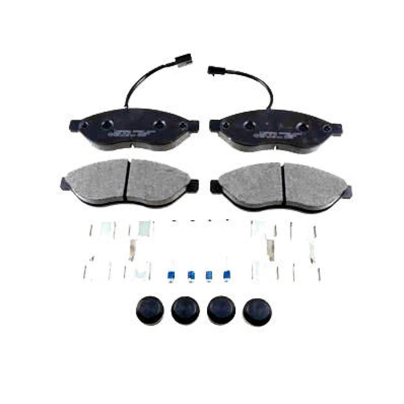 Image of ZIMMERMANN 24468.190.2 Brake pad set Front Axle, incl. wear warning contact, Photo corresponds to scope of supply, with bolts/screws Brake Pad Set,di