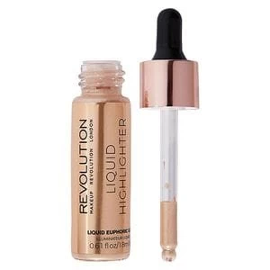 image of Makeup Revolution Liquid Highlighter Euphoric Gold Gold