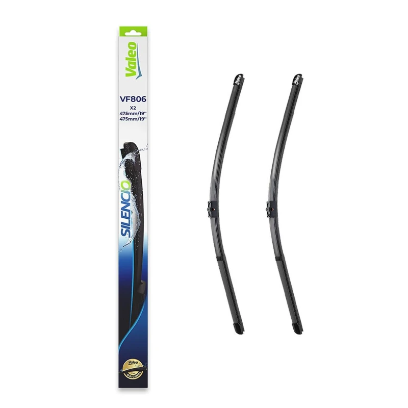 Image of VALEO 577806 Wiper blade Front, 475mm, with pre-mounted adaptor, Pin Fixing Wiper Blade (298)