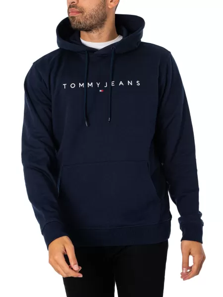 Image of Regular Linear Logo Pullover Hoodie