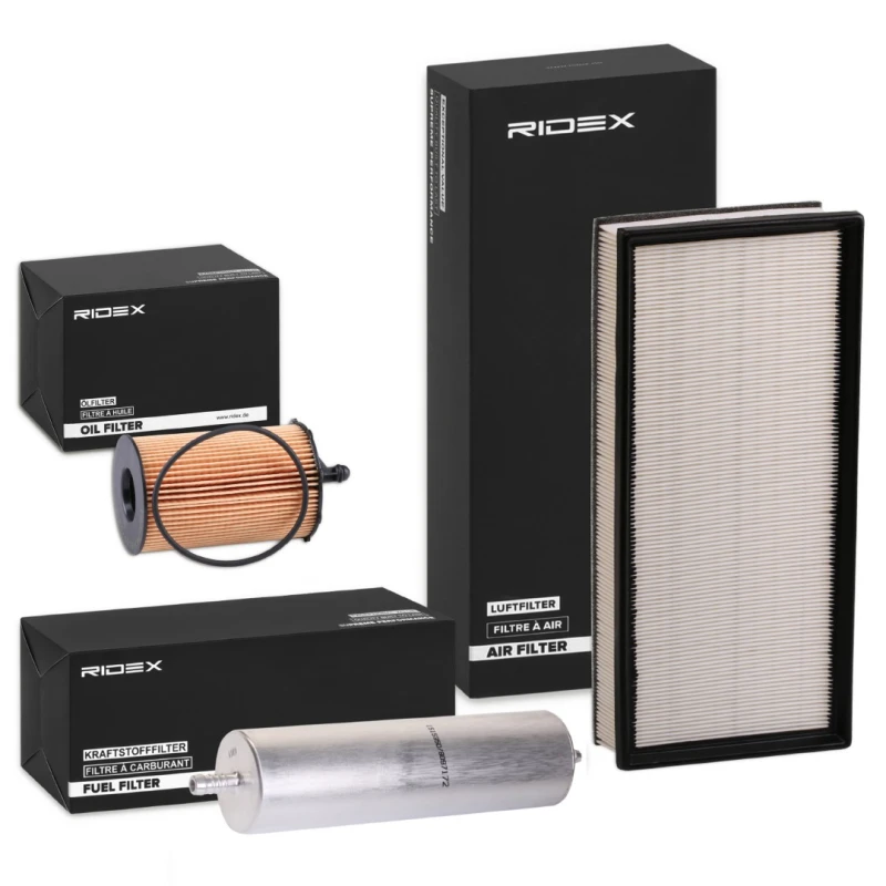 Image of RIDEX 4055F23471 Filter Set with air filter, with clamp holder Filter Set (4055)