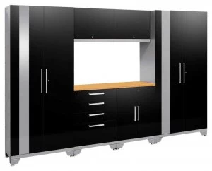 Image of Performance 2.0 Black 7 piece Garage Set 4 Drawers