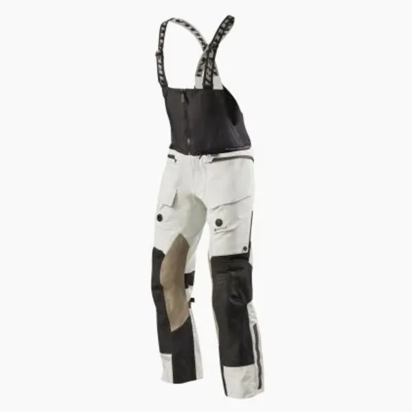 Image of REV'IT! Dominator 3 GTX Short Silver Black Motorcycle Pants Size 2XL