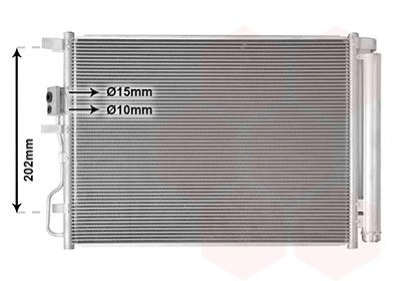 Image of VAN WEZEL Air conditioning condenser VAN WEZEL 82015706