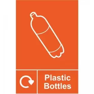 Image of Plastic Bottles Recycling’ Sign; Rigid 1mm PVC Board 200mm x