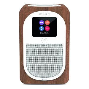 image of Evoke H3 Compact DABFM Radio with Bluetooth Full Colour Screen in Walnut