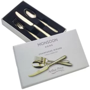 Image of Arthur Price Monsoon Champagne Mirage 3 Piece Childrens Set