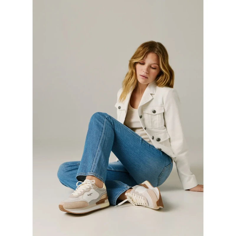 Image of Pepe Jeans Womens Trainers Pepe Jeans Rusper Racer Beige Female 36