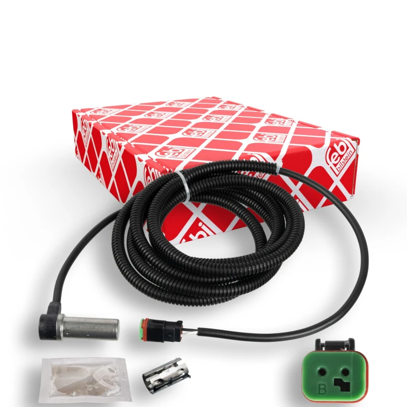 Image of FEBI BILSTEIN 171611 ABS Sensor Rear Axle Right, with bush Sensor,wheel speed (412)