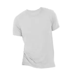 image of Canvas Mens Triblend Crew Neck Plain Short Sleeve T-Shirt (XL) (White Fleck Triblend)