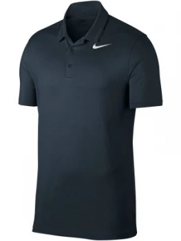 Image of Mens Nike Dry Solid Polo Blue