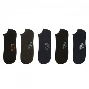 Image of Wildfeet 5 Pack Trainer Socks - Multi
