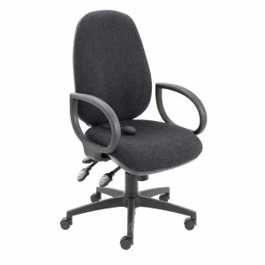 image of TC Office Maxi Ergo Chair with Fixed Arms, Charcoal