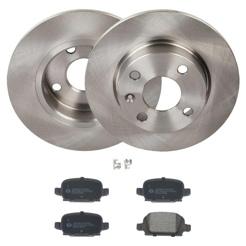 Image of RIDEX 3405B2172 Brake disc and pads set Rear Axle, Brake Disc Type: Solid Brake Set,disc brakes (3405)