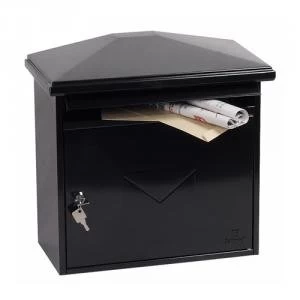 image of Phoenix Libro Front Loading Mail Box MB0115KB in Black with Key Lock