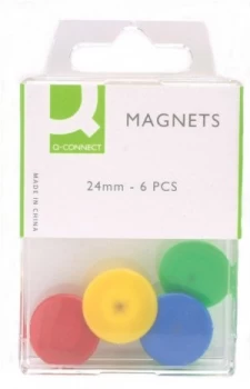 Image of Q Connect Magnets 24mm 6pk Assorted - 10 Pack