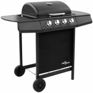 image of Gas bbq Grill with 4 Burners Black (fr/be/it/uk/nl only) Vidaxl Black