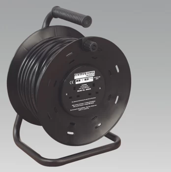 Image of Sealey BCR50 Cable Reel 50mtr 4 x 230V 1.25mm² Thermal Trip