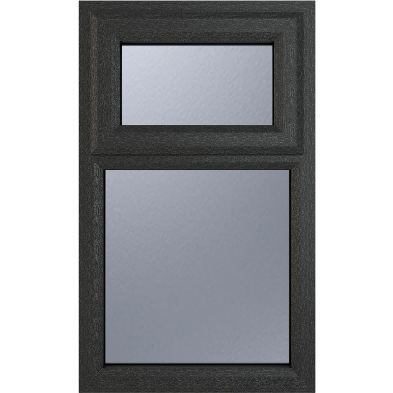 Image of Crystal Triple Glazed Window Grey/White Top/Fix 905 X 1040Mm Obscure 6GWOTG9051040