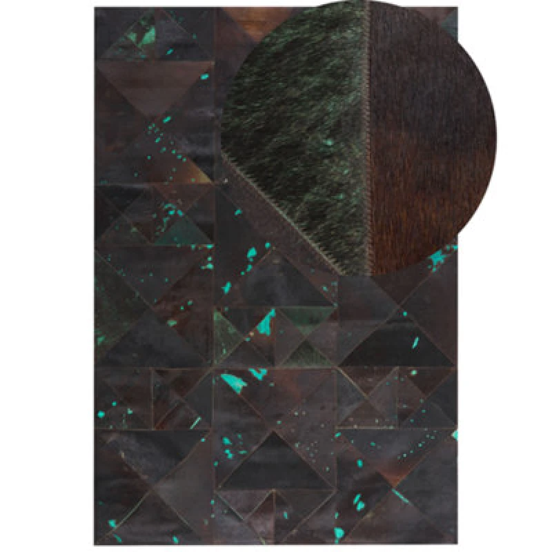 Image of Beliani Rug Atalan Brown 160 X 230 Cm Leather