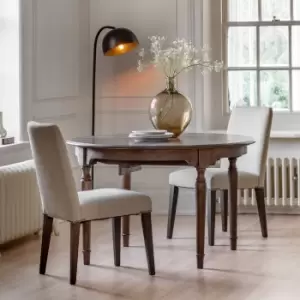 Image of Matola 6 Seater Round Extendable Dining Table Brown