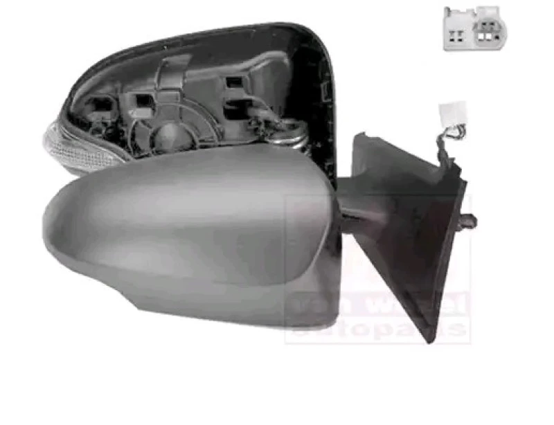 Image of VAN WEZEL 5437816 Wing mirror * HAGUS * Right, for electric mirror adjustment, primed Outside Mirror (50)