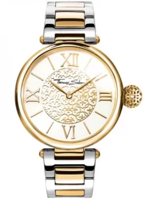 image of THOMAS SABO Ladies Two Colour Karma Bracelet Watch WA0299-291-202-38MM