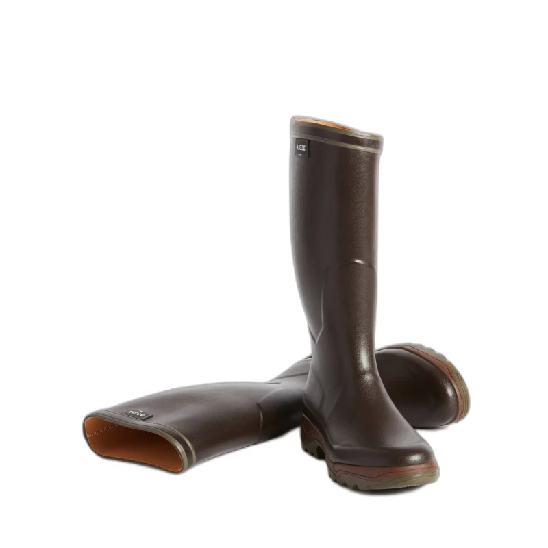 Image of Aigle Parcours 2 Rubber Womens Calf Length Boots - Brun - Size:UK 4