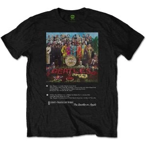 Image of The Beatles - Sgt Pepper 8 Track Unisex Large T-Shirt - Black