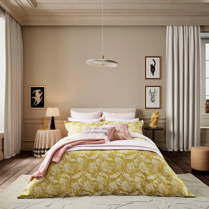 Image of Ted Baker Home Baroque Duvet Cover Set - Gold Gold King