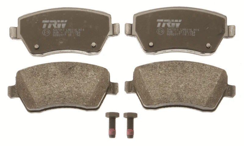 Image of TRW GDB2017 Brake pad set not prepared for wear warning indicator Brake Pad Set,disc brake (402)
