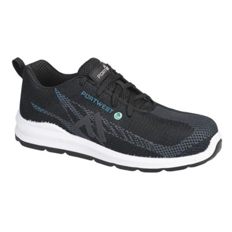 Image of Portwest Eco Fly Composite Safety Trainers FC06BKB43 Colour: Black / Blue