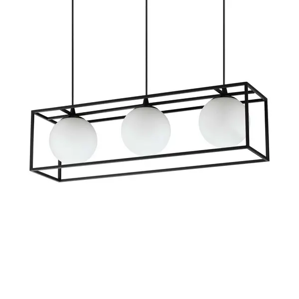 Image of Lingotto 3 Light Bar Pendant Ceiling Light Matte Black