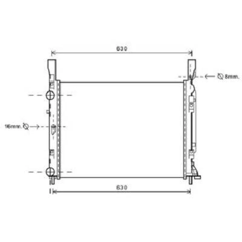 Image of Engine radiator DIEDERICHS DCM2958
