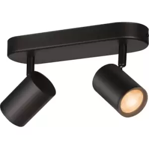 Image of WiZ Smart LED Imageo Adjustable Spotlight Bar 2 Light Colour in Black Metal