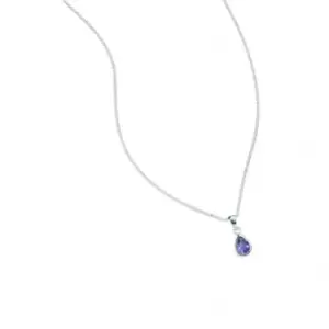 Image of Beginnings Sterling Silver Amethyst Teardrop Pendant P2429M