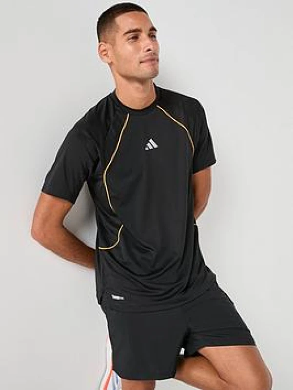 Image of Adidas adidas Climacool Tech Training T-Shirt Black/Orange - adidas - Size: S34/37 Black/Orange Male S34/37 DD26101