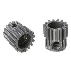 image of Corally 48 Dp Pinion Short Hard Anodised Al7075 15 Teeth Shaft Dia. 3.17Mm