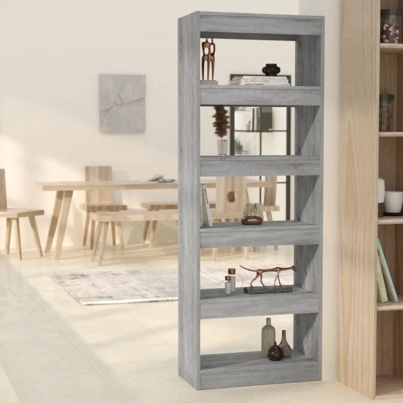 Image of VIDAXL Vidaxl - Book Cabinet/Room Divider Grey Sonoma 60x30x166cm Engineered Wood 8720286844403