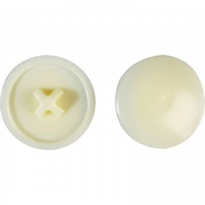 Image of Forgefix Domed Screw Cover Caps White Pack of 20