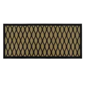 Image of JVL 45x100cm Vienna Rubber Backed Scraper Doormat - Droplet