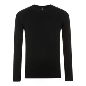 Image of SOLS Mens Ginger Crew Neck Sweater (S) (Black)
