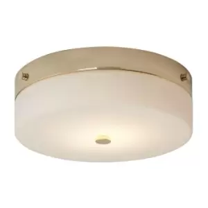 Image of 1 Bulb Flush Light Low Ceiling Polished Gold LED GX53 9W Bulb