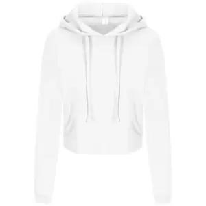 Image of AWDis Just Hoods Womens/Ladies Girlie Cropped Hoodie (S) (Arctic White)
